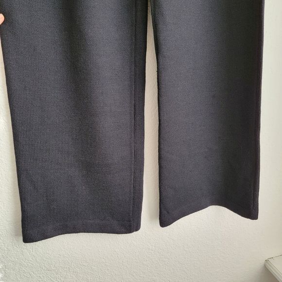 St. John's Evening by Marie Gray Basics Black Knit Wide Leg High Rise Pants - Picture 4 of 7
